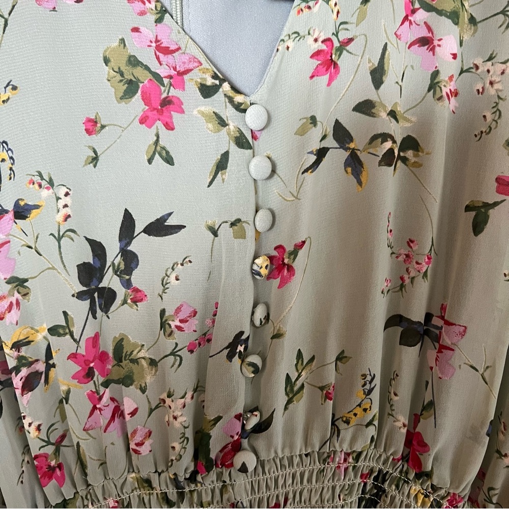 Taylor Dresses green floral chiffon dress 22W plus size NWT - Picture 9 of 15